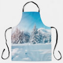 Search for winter scene aprons Snow