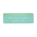 Search for mint and gold return address labels Stylish