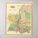 Search for louisiana state map posters Engraved
