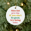 Search for naughty or nice christmas tree decorations Cute