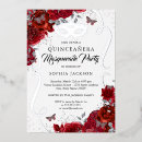 Search for silver masquerade invitations Red