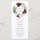 Search for purple and gold wedding programs Greenery