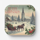 Search for vintage christmas paper plates Snow