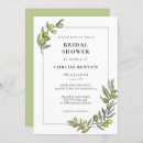 Search for olive branch bridal shower invitations Greenery