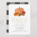 Search for fall leaves birthday invitations Pumpkin