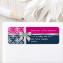 Search for silver damask return address labels Pink