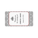 Search for damask rectangle wedding stickers Red