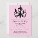 Search for chandelier sweet 16 invitations Chic