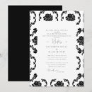 Search for black white damask wedding invitations Elegant