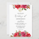 Search for red rose wedding invitations Watercolor