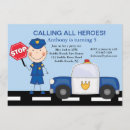 Search for rescue birthday invitations Boy