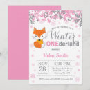 Search for fox birthday invitations Winter onederland