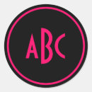 Search for bright pink monogram stickers Monogrammed