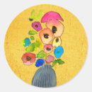 Search for flowers in a vase stickers Whimsical