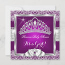 Search for pink silver princess baby shower invitations Tiara