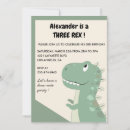 Search for three rex boy invitations Boy dinosaur party