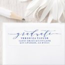 Search for blue graduation return address labels Minimalist