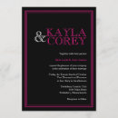 Search for black hot pink wedding invitations Bold