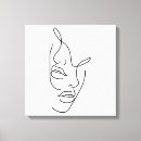 Search for line drawing canvas prints Woman