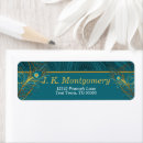 Search for gold feather return address labels Teal