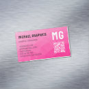 Search for hotness business cards Hot pink