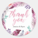 Search for feathers thank you stickers Watercolor