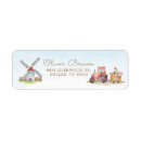 Search for red tractor return address labels Barnyard