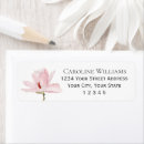 Search for magnolia blossoms return address labels Botanical