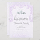Search for light purple quinceanera invitations Sparkle