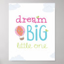 Search for hot air balloon nursery posters Dream big little one