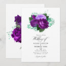 Search for purple watercolor floral wedding invitations Green