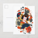 Search for japanese geisha postcards Watercolor
