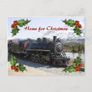 Search for vintage train christmas cards Steam engine