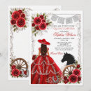 Search for charra quinceanera invitations Red roses