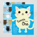 Search for cute kitty invitations Modern