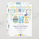 Search for some bunny is turning 1 invitations Easter