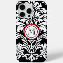 Search for vintage damask pattern with monogram iphone cases Floral