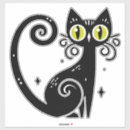 Search for black cat illustration stickers Animal