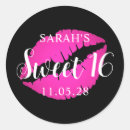 Search for pink black sweet 16 stickers Glam