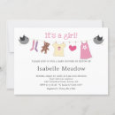 Search for clothesline baby girl shower invitations Pink