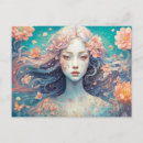 Search for flower bloom postcards Blue