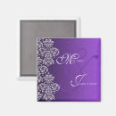 Search for damask wedding magnets Purple