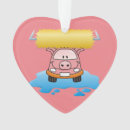 Search for pink pig christmas tree decorations Cartoon