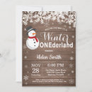 Search for snowman birthday invitations Winter onederland
