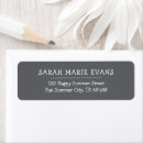 Search for gray and white return address labels Modern