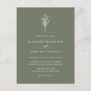 Search for green floral wedding invitations Minimalist