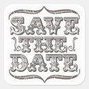 Search for vintage save the date stickers Typography