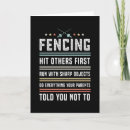 Search for funny fence cards Fencer