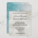 Search for aqua and silver wedding invitations Blue