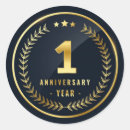 Search for first anniversary stickers Typography